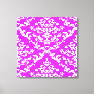 Purple Bold Damask @ Emporiomoffa Canvas Print