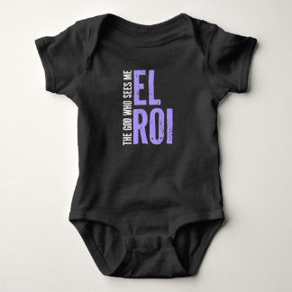 Purple Bold Design - El Roi - The God Who Sees Me Baby Bodysuit