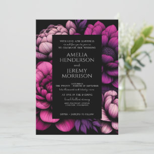 Purple Bold Floral Invitation