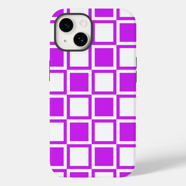 Purple Bold Mod Squares Case-Mate iPhone Case (Back)