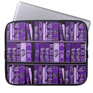 Purple Book Shelves Vintage Books Laptop Sleeve