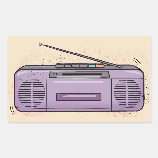 Purple boombox sticker (Front)