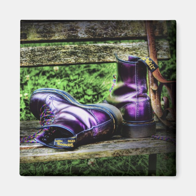 Purple Boots magnet (Front)