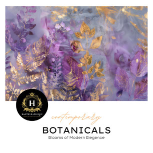 Purple Botanical Elegance Tissue Paper