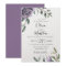 Purple Botanical Floral Wedding Invitation