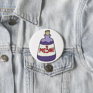 Purple Bottle Of Poison 3 Inch Round Button