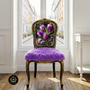 Purple Bottlebrush Flower Decoupage Tissue Paper