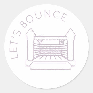 Purple Bounce House "Let's Bounce" Sticker
