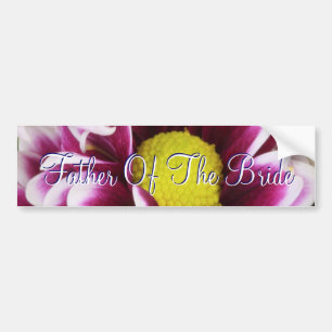 Purple Bouquet Father Of The Bride Bumper Sticker