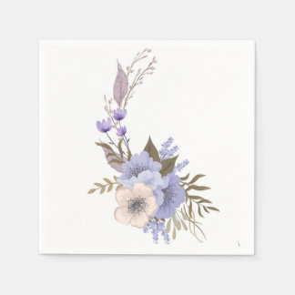 Purple boutique style floral  napkin