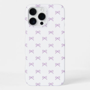 Purple Bow Pattern Coquette Girly Spring Summer iPhone 16 Pro Max Case