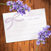 Purple Bow Watercolor Bridal Shower Advice
