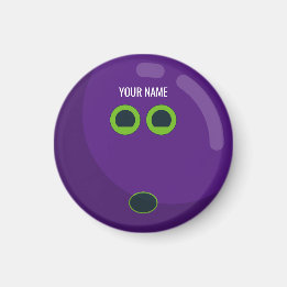 Purple Bowling Ball - Customizable Colours Magnet