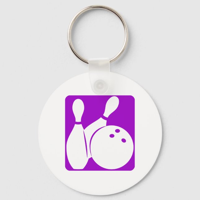 Purple Bowling Keychain (Front)
