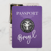 Purple Brazil Passport Save The Date