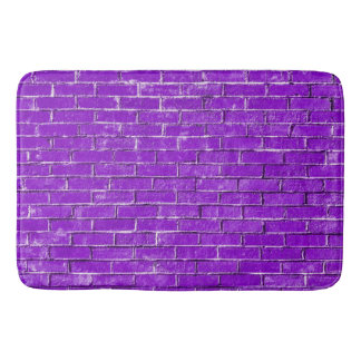 Purple Bricks Photo Bath Mat
