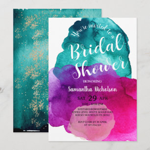 Purple Bridal Shower Invitation