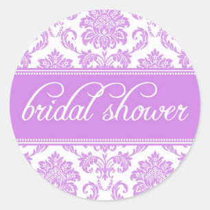Purple Bridal Shower Stickers