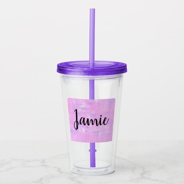 Purple Bridesmaid Cup / Personalized Name (Front)