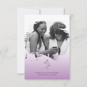 Purple Bridesmaid Proposal with Selfie Brushstroke