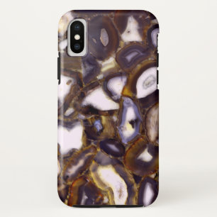 Purple Brown White Agate design Case-Mate iPhone Case