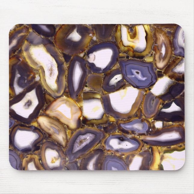 Purple Brown White Agate design Mouse Pad (Front)