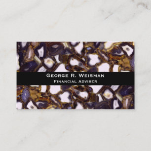Purple Brown White Agate stone pattern  Business Card