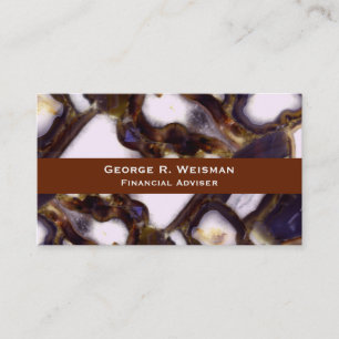Purple Brown White Agate stone pattern  Business Card