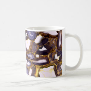 Purple Brown White Agate stone pattern  Coffee Mug
