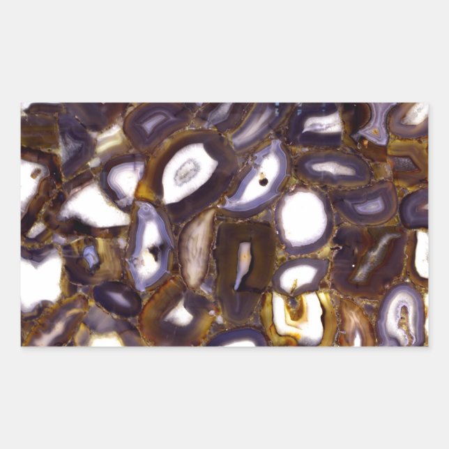 Purple Brown White Agate stone pattern  Sticker (Front)