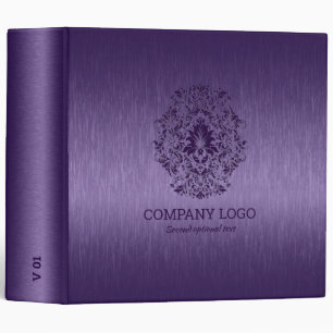 Purple brushed aluminum floral mandala binder