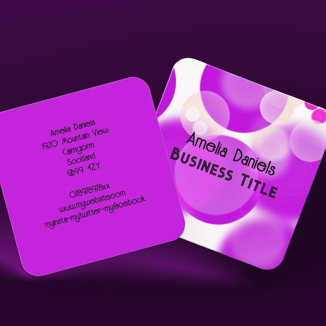 Purple Bubble Business Card (Creator Uploaded)