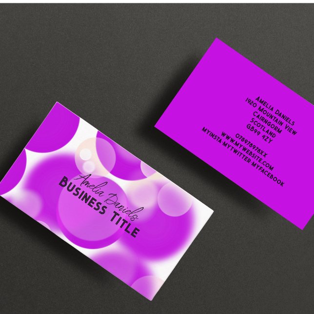 Purple Bubble Business Card (Creator Uploaded)