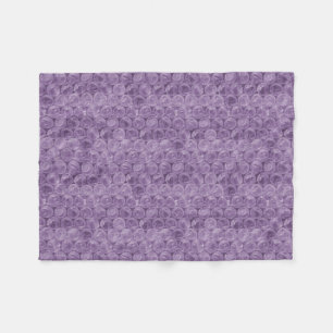 Purple bubble wrap pattern fleece blanket