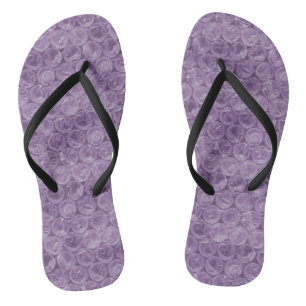 Purple bubble wrap pattern flip flops