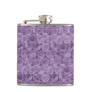 Purple bubble wrap pattern hip flask