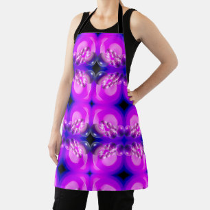 Purple Bubbles All Over Print Apron