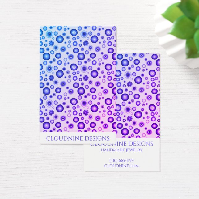 Purple Bubbles Earring Necklace Jewellery Display (Desk)