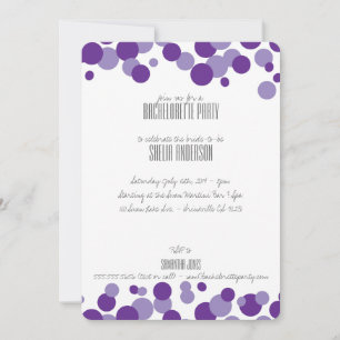 Purple Bubbles Party Invitations