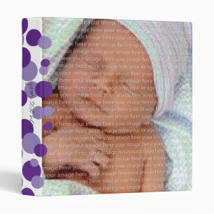 Purple Bubbles Pattern Baby Photo Binder