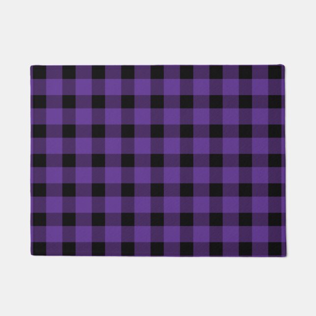 Purple Buffalo Country Lumberjack Plaid Doormat (Front)