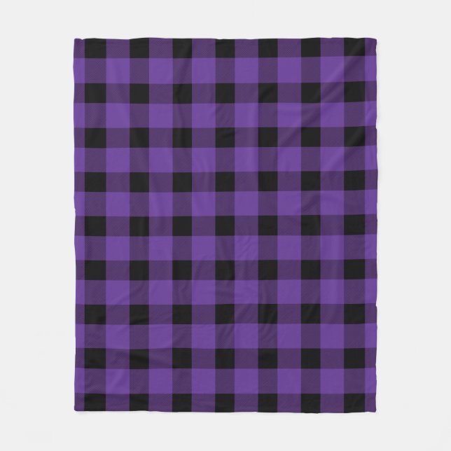 Purple Buffalo Country Lumberjack Plaid Fleece Blanket (Front)
