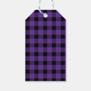 Purple Buffalo Country Lumberjack Plaid Gift Tags