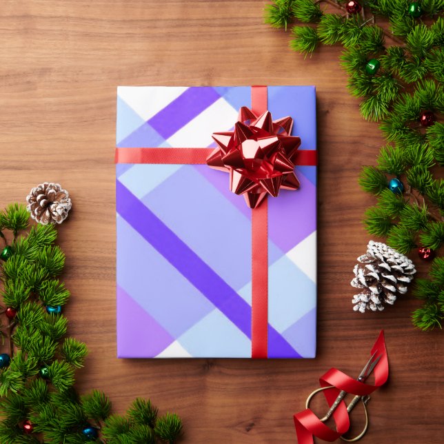Purple Buffalo Plaid Wrapping Paper (Holiday Gift)
