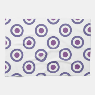 Purple Bulls-eye Kitchen Towel