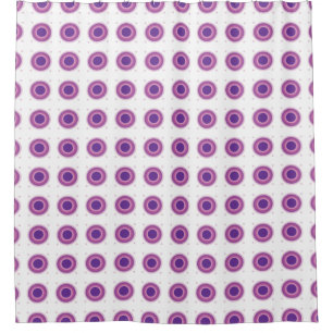 Purple Bullseye Target Polka Dot Round Circles