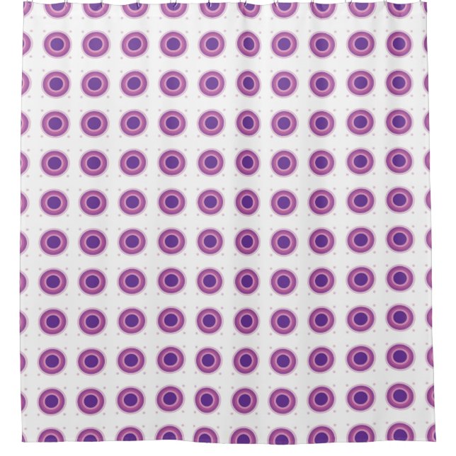 Purple Bullseye Target Polka Dot Round Circles (Front)