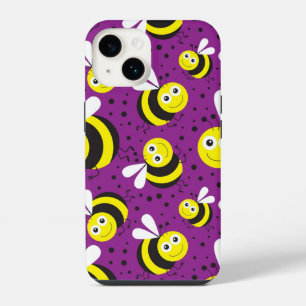 Purple Bumblebees iPhone iPhone 14 Case-Mate Case
