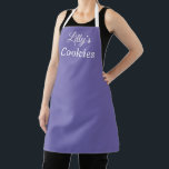 Purple Business Apron<br><div class="desc">This easy to personalize purple apron,  is a perfect for a food related business,  such as a catering company,  bakery,  coffee shop or restaurant.</div>