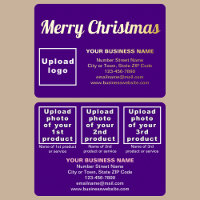 Purple Business Brand on Christmas Rectangle
